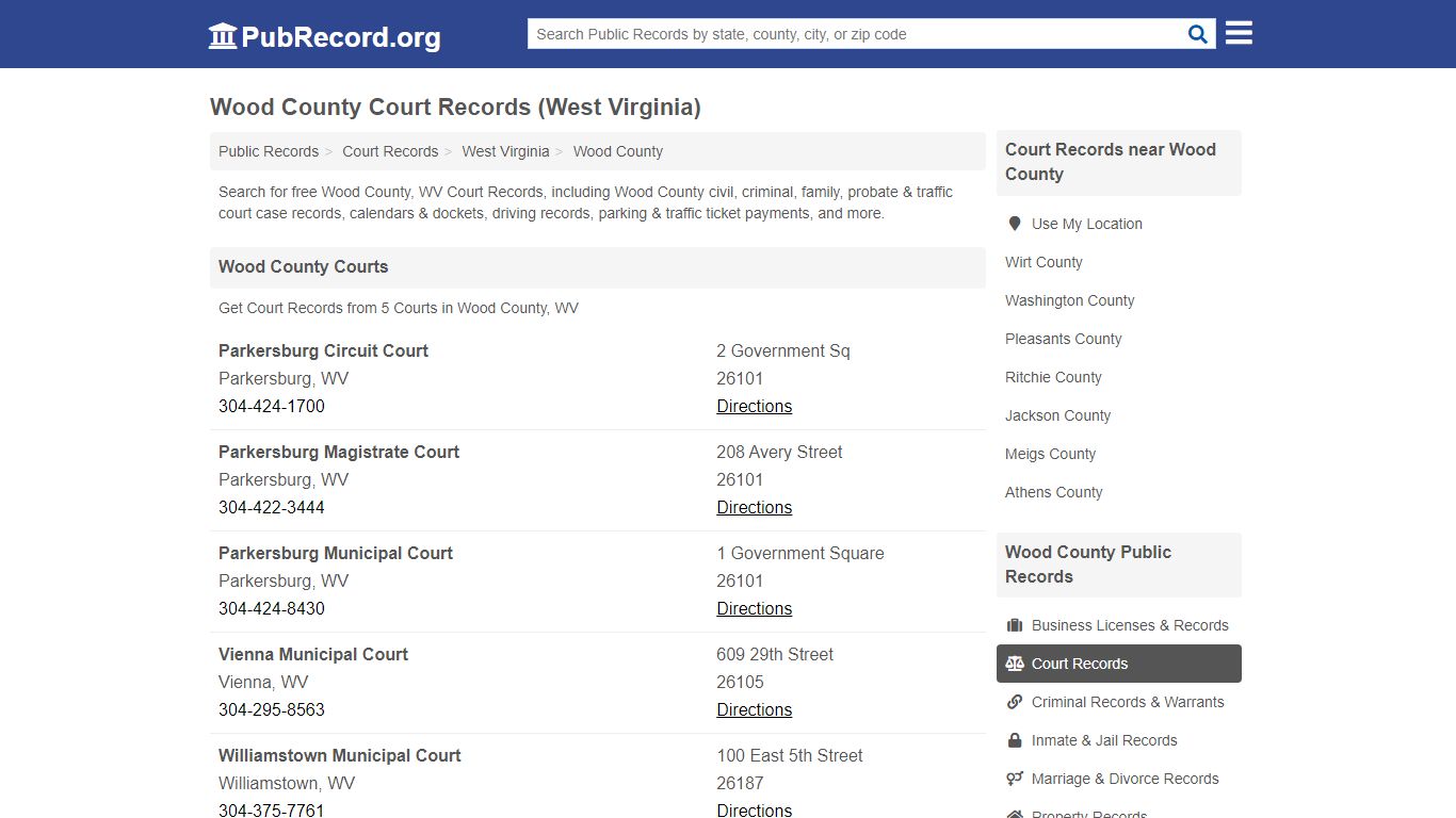 Free Wood County Court Records (West Virginia Court Records)